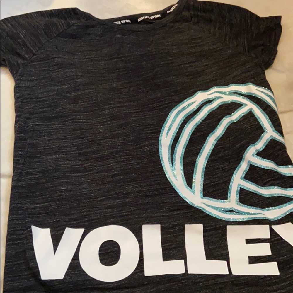 justice active shirt sleeve volleyball shirt